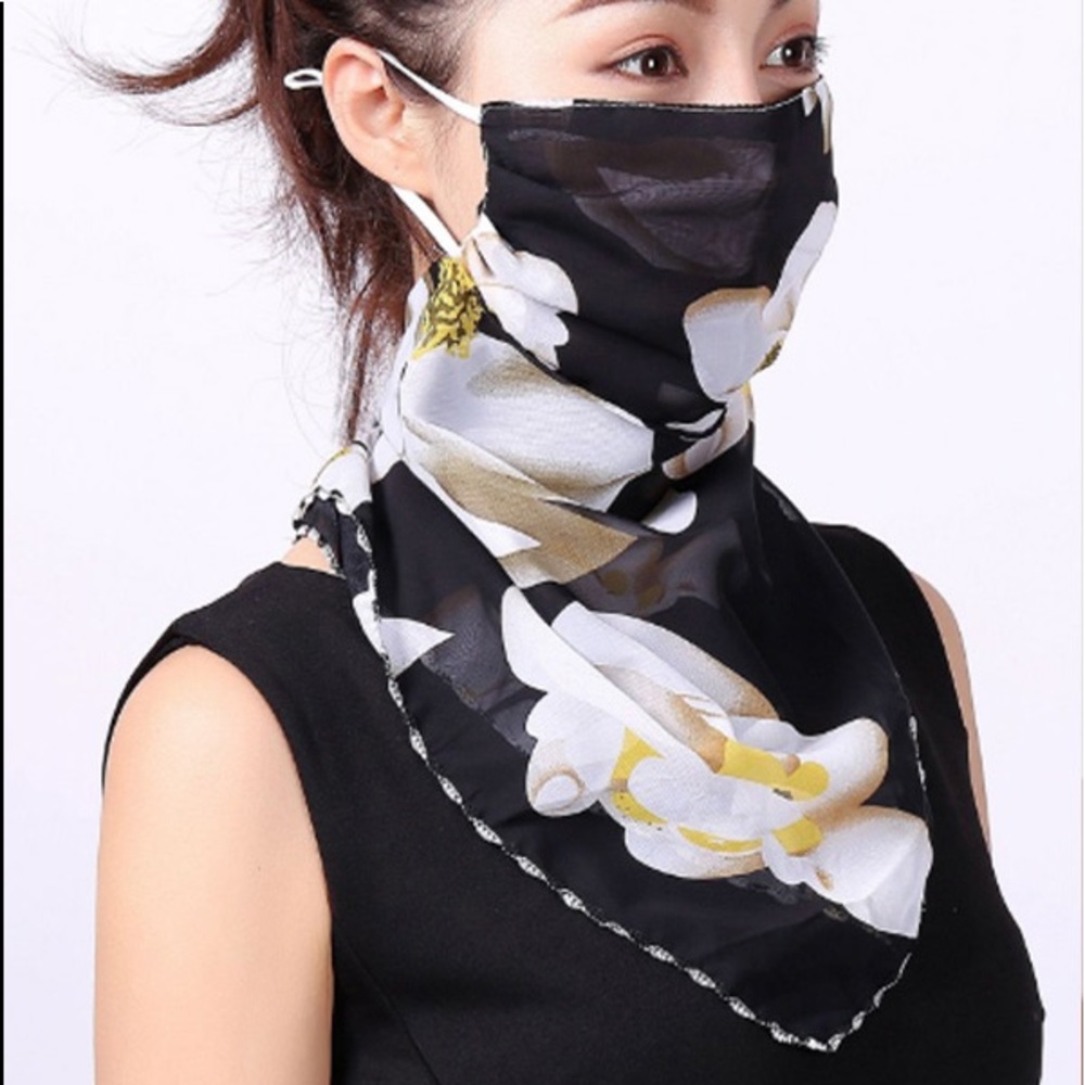 Face Mask Scarf Cover Bandana Hair tie - Picture 1 of 3
